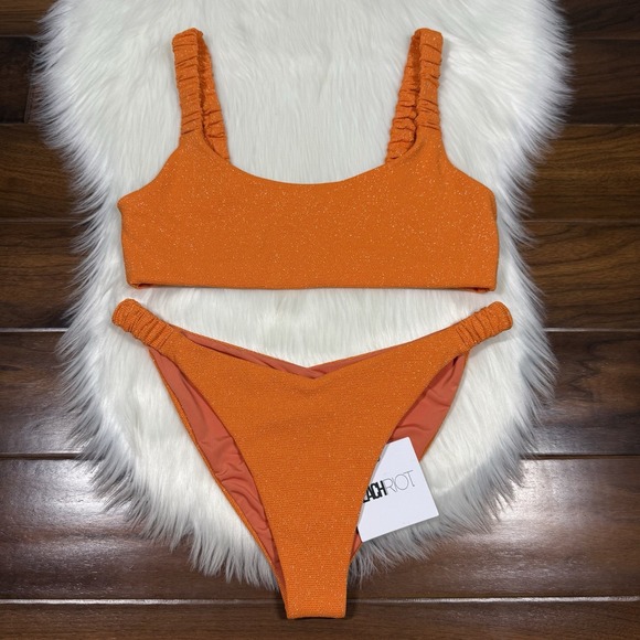 Beach Riot Other - Beach Riot Size XL Orange Haze Phoebe Bikini Bottom & Effie Top 2 Piece‎ Swim